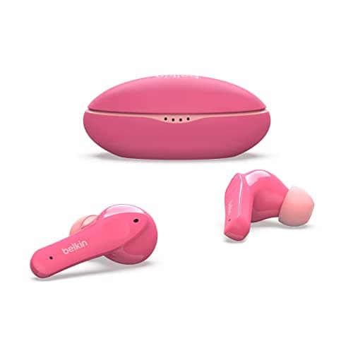 Image of Belkin SOUNDFORM Nano, True Wireless Earbuds for Kids, 85dB Limit for Ear Protection, Online Learning, School, IPX5 Certified, 24 H Play Time for iPhone, iPad, Kindle, Pixel and More – Pink
