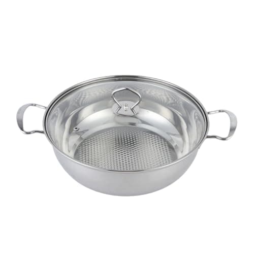 Image of HINTRMENT 26cm Stainless Steel Stock Pot with Lid, Non Stick Large Capacity Soup Pot for Induction Cooker, Fast Heat Conduction and Rust Resistant, for Friends and Family Gathering