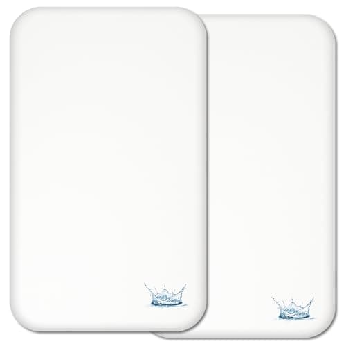 Image of Next to Me Crib Waterproof Mattress Protectors Covers - 2 Pcs SET - 100% Natural Cotton - Extra Soft & Breathable to fit bedside cribs mattresses up to 83 x 50cm - Made in Europe