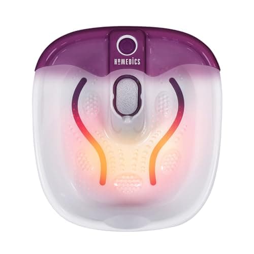 Image of HoMedics Bubblemate Foot Spa and Massager with Keep Warm Function, Soothing Soak Massage Nodes, Bubble Turbo Strip, Pedicure Pumice Stone
