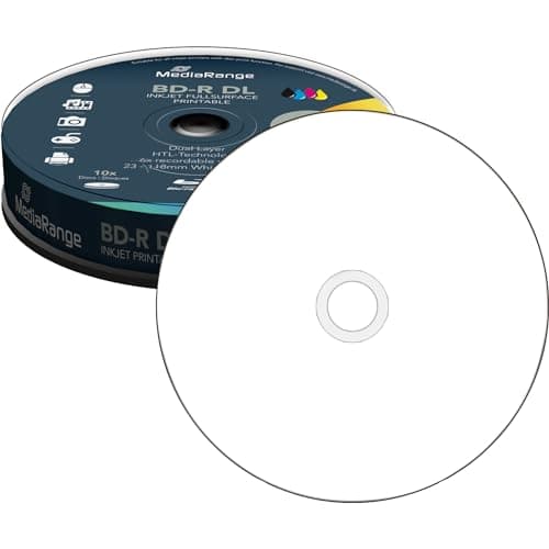 Image of MediaRange BD-R 50GB Printable MR509 Single Side, Double Layer, color white (Packaging may vary)