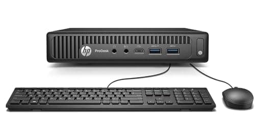 Image of HP Prodesk 600 G2 Mini Desktop PC, Intel Core i3-6100, 8GB RAM, 256GB SSD, US Keyboard, WiFi, Bluetooth, Windows 11 Pro (Renewed)
