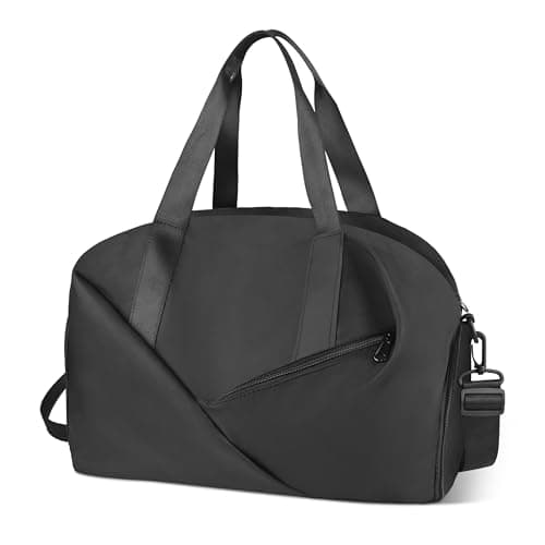 Image of Gym Bag with Shoe Compartment & Wet Pocket, Lightweight Waterproof Sports Bag for Men & Women - 30L, Black