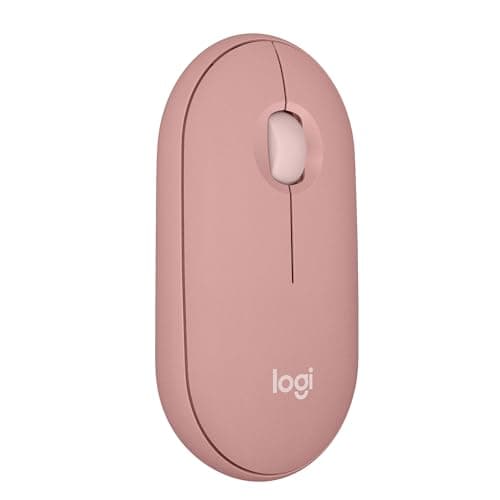 Image of Logitech Pebble Mouse 2 M350s Slim Bluetooth Wireless Mouse, Portable, Lightweight, Customisable Button, Quiet Clicks, Easy-Switch for Windows, macOS, iPadOS, Android, Chrome OS - Rose