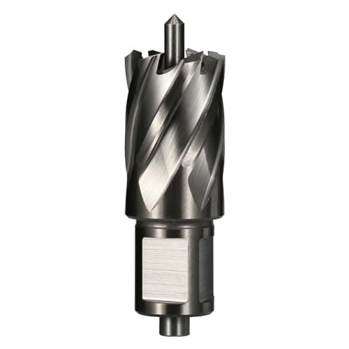 Image of Vearter 24mm HSS Annular Cutter, 19.05mm Weldon Shank, Mag Drill Bit with Pilot Pin for Steel Plate, Aluminum, Brass, Cast iron, Stainless Steel