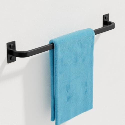 Image of Mooche Black Towel Rail Wall Mounted, 40CM Hand Towel Holder, SUS304 Stainless Steel Single Towel Bar for Bathroom Kitchen Home