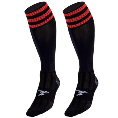 Image of PT 3 Stripe Pro Football Socks LBoys Black/Red