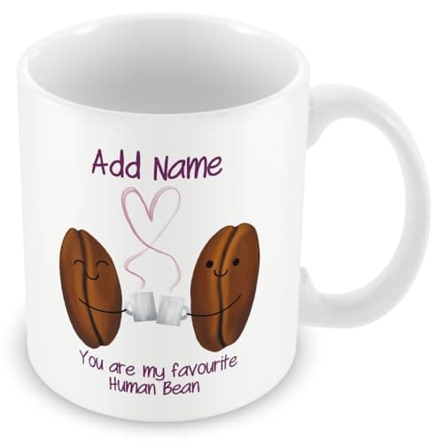 Image of MUGGZ - Personalised - Mug - My Favourite Human Bean – Gift Mug for Couples Friends Birthday Anniversary Valentines