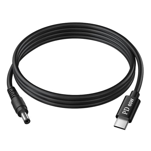 Image of Jazuaiao Universals Compatibility Type C to DC5.5 65WPD Charging Cable Supporting Fast Power for Laptops Tablets and Gadgets Travel Chargers