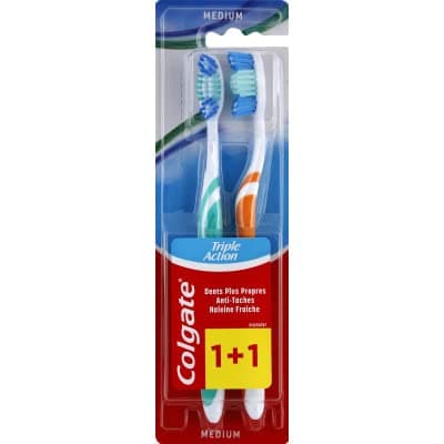 Image of Colgate Triple Action Medium Toothbrush – Colour May Vary