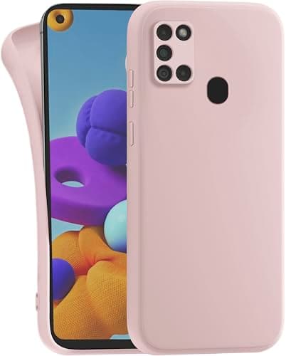 Image of MyGadget Case for Samsung Galaxy A21s - Cover Ultra Thin TPU - Soft Touch Rubber & Anti-Scratch Shell - Flexible Silicone - Matte Pink