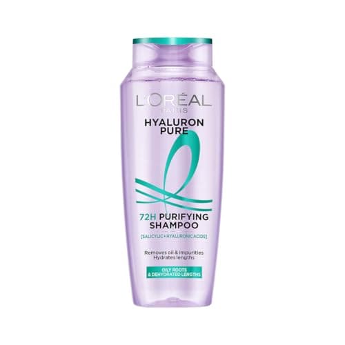Image of L’Oréal Paris Hyaluron Pure 72H Purifying Shampoo, For oily scalp & dry hair with salicylic and hyaluronic acid, 340 ml