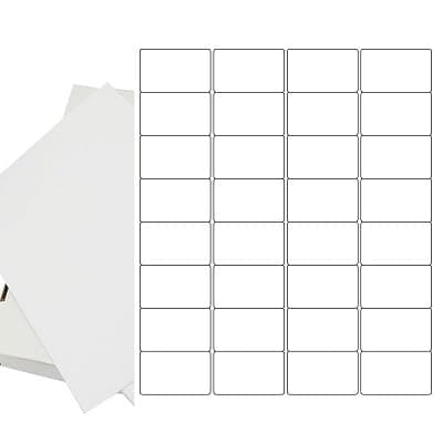 Image of RFE 100 x Multipurpose A4 Label Sheets - 32 Labels Per Sheet (49 x 30mm Each) Self Adhesive-Easy Peel White Labels for Inkjet & Laser Printer-Address-Shipping-File-DIY Stickers-Printable Sticky Label