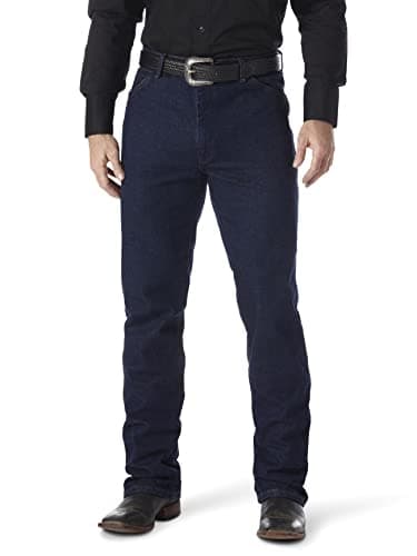 Image of Wrangler Men's Cowboy Cut Regular Fit Straight Jean, Navy Stretch, 36W x 32L