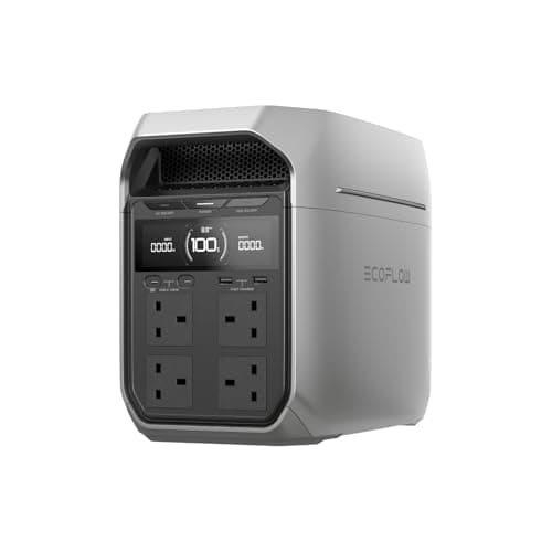 Image of ECOFLOW Portable Power Station DELTA 3 Plus, 1024Wh LiFePO4 Battery, Fully Charges in 56 Minutes, 1800W Solar Generator for Home Backup, Power Outages, and Outdoor Camping