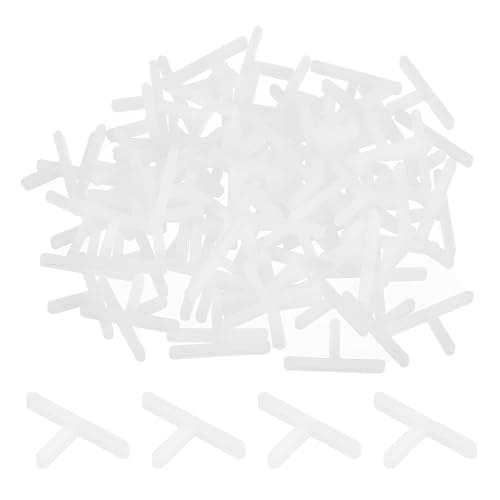 Image of sourcing map 400Pcs Wall Floor Tile Plastic T-Shape Spacers Tiling Tools 2.5mm 3/32" Tile Spacers for Ceramic Tile Installation, White