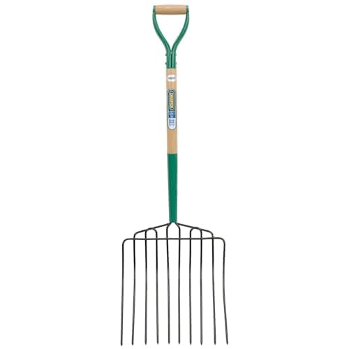 Image of Draper 63578 10 Prong Manure Fork with Wood Shaft and MYD Handle