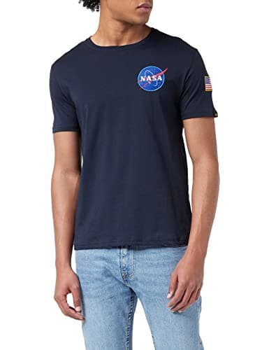 Image of Alpha Industries Space Shuttle T Shirt for Men Rep.Blue