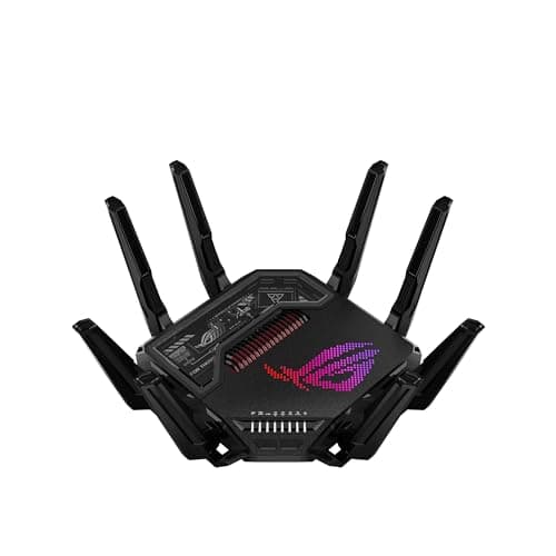 Image of ASUS ROG Rapture GT-BE98 PRO First Quad-Band WiFi 7 Gaming Router supports 320MHz, Dual 10G Port, Triple-level Game Acceleration, Mobile Game Mode, Subscription-Free Security, AiMesh, and VPN features