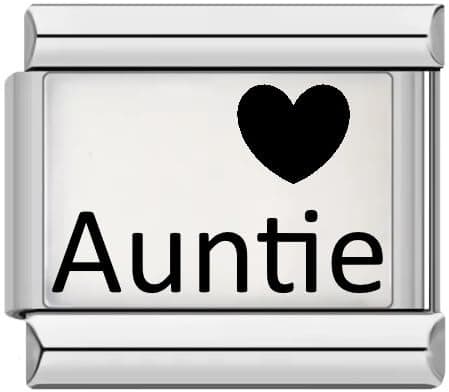 Image of Family 9mm Italian Style Charm Links | fit all classic 9mm Italian Style Charms Bracelet | UK stock (11- Auntie)