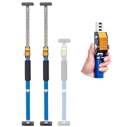 Image of TOPWAY 2 Pack Telescopic Drywall Support 1600-2900mm Steel Quick Adjustable Ceiling Support Rod, Supports Up to 60kg Construction Tools for Cabinet Door Frame Strut