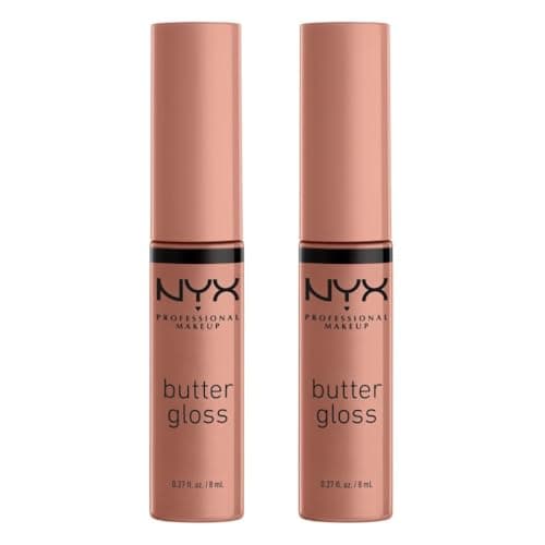 Image of NYX Professional Makeup Butter Gloss, Non-Sticky Lip Gloss, Madeleine & Madeleine, Duo Pack