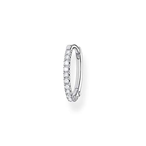 Image of THOMAS SABO Single hoop earring white stones, silver 925 Sterling Silver