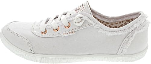 Image of Skechers Women's Bobs B Cute Trainers, White Canvas, 6 UK