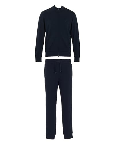 Image of Emporio Armani MAN'S BASIC TERRY FULL ZIP TRACKSUIT SET BLUE S