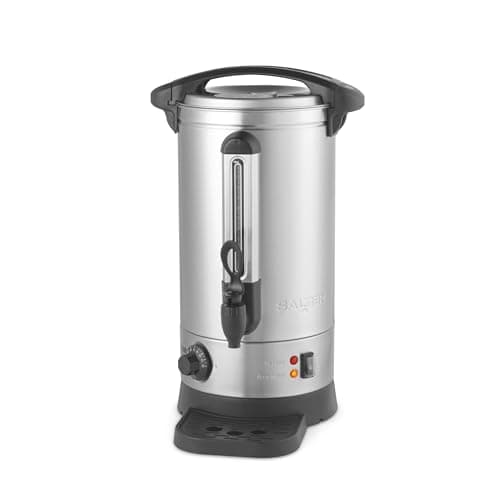 Image of Salter Electric Hot Water Dispenser – 10L Tea Urn, Coffee, Instant Hot Water Tap, Mulled Wine, Stainless Steel, Large Capacity, One Cup Drinks Boiler, Adjustable Temperature, Catering Venues, Parties