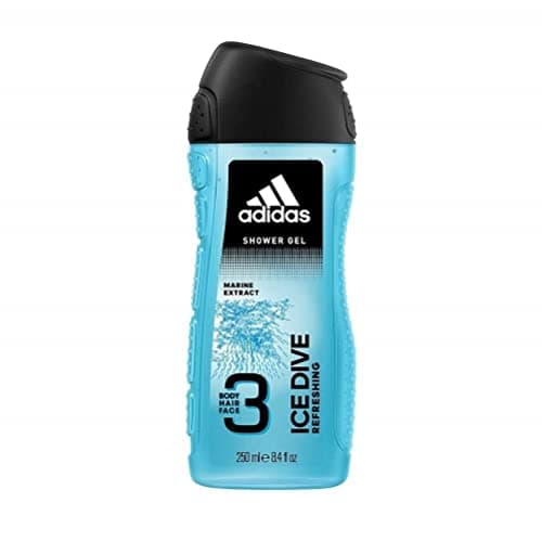 Image of adidas Ice Dive Shower Gel - with 3-in-1 Formulation for Face, Body and Hair & a Long Lasting Fresh Feel - Shower Gel (250 ml)