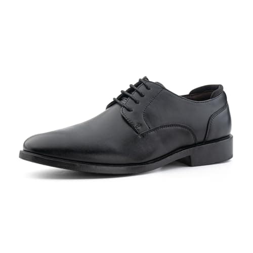 Image of Oxford Shoes for Men Derby Shoes Mens Formal Lace Ups Dress Shoes Business Patent Leather Classic Breathable Slip On Brogues Black MS24 UK Size 7