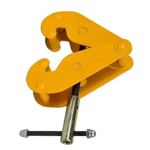 Image of QUSYZD Heavy Duty Vertical I-Beam Clamp, 1/2/3/5/10 Ton Load Thickened Alloy Steel Beam Clamp, Opening Adjustable Lifting Clamp, For Rigging,3T/80-320mm