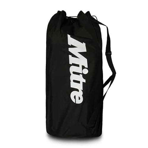 Image of Mitre Football Bag | Heavy Duty | Adjustable Straps, Black, 12 Balls