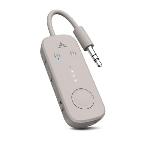 Image of Avantree Relay - Airplane Bluetooth 5.3 Adapter with Qualcomm aptX Adaptive, Supports 2 AirPods or Headphones, 20H Playtime, 3.5mm AUX Jack Wireless Audio Transmitter for Planes, Airline, Travel