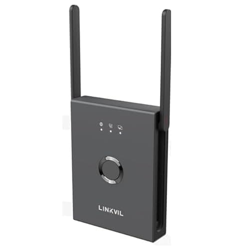 Image of Linkvil W710D DECT IP Base Station, 10 Handset Support, 20 SIP Accounts, Black