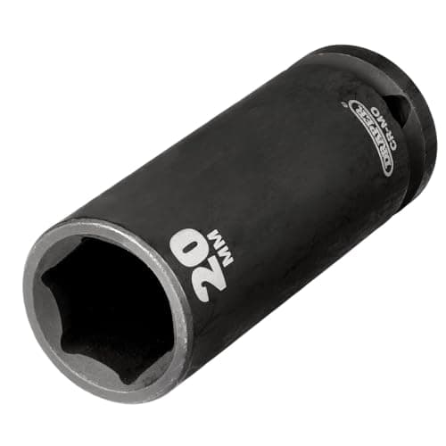 Image of Draper Hi-TORQ® Deep Impact Socket, 1/2" Sq. Dr., 20mm - 20191-6-Point CR-MO Steel