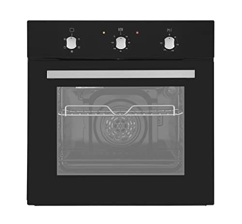 Image of Cookology 60cm Built In Electric Fan Oven - Integrated Single Fan Oven with Mechanical Timer & Grill (Black)