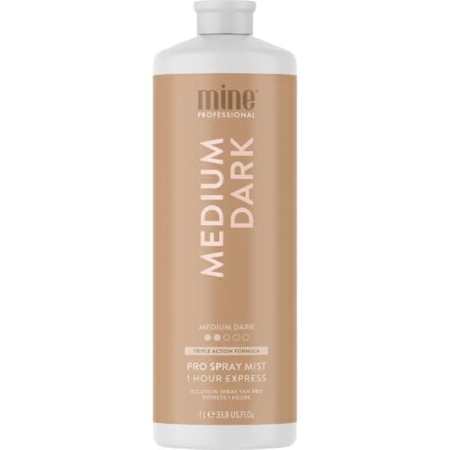 Image of MineTan Professional Spray Tan Solution | Medium Dark - Rapid Express Fake Tanning Liquid, Fast Drying, Bronzed Glow, Best Sunless Tanner, Coconut Scented, Salon Fomula, 33.8 Fl Oz