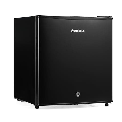 Image of Subcold Eco50 Mini Fridge White | Table-Top Model | Counter-Top Fridge | Solid Door with Chiller Box | Lock & Key | Energy Efficient (45L, Black)