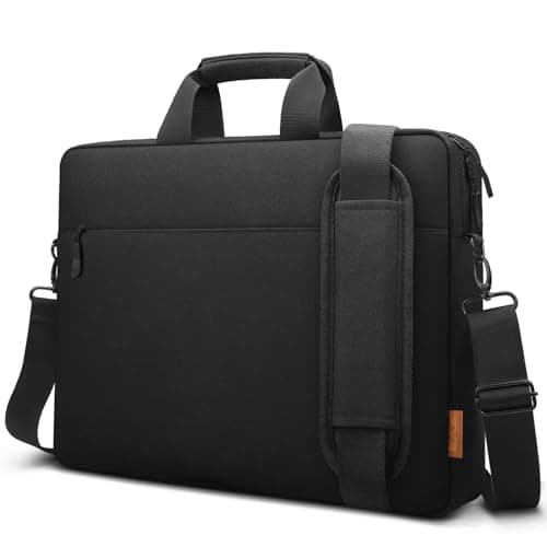 Image of ZYB Laptop Bag Case 15 15.6 16 Inch, Waterproof Laptop Sleeve Messenger with Shoulder Strap for 15.6-16" Notebook MacBook Pro 15 16 M4 M3 M2 M1 Lenovo HP ASUS Acer Samsung etc Laptop Briefcase-Black