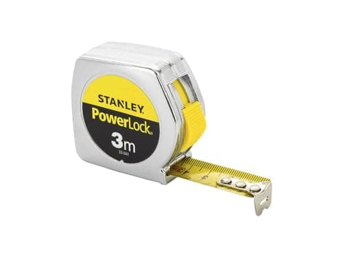 Image of Stanley 1-33-194 "Powerlock" Tape Measure with End Hook of Metal, Silver, 5 m/19 mm