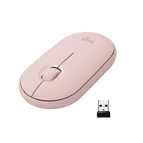 Image of Logitech Pebble Wireless Mouse with Bluetooth or 2.4 GHz Receiver, Silent, Slim Computer Mouse with Quiet Clicks, for Laptop/Notebook/iPad/PC/Mac/Chromebook - Rose/Pink