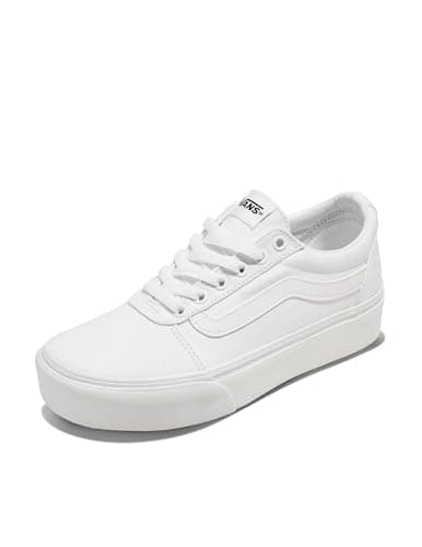 Image of Vans Ward Platform Women's Sneaker, Canvas White, 5 UK