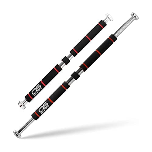 Image of OZE SPORTS Exercise Door Gym Pull Up Chin ups bar with Padded Grip - Fitness Home Workout Training Fully Adjustable 62-100cm Heavy Dut, BLACK