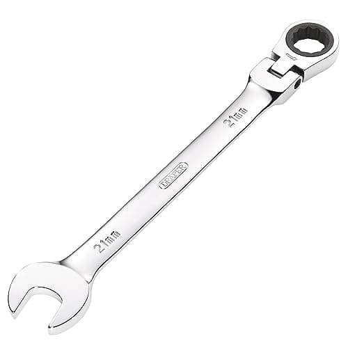 Image of Draper 52022 Hi-Torq Metric Flexible Head Ratcheting Combination Spanner, 21mm