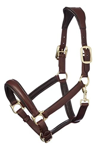 Image of LeMieux Anatomic Headcollar for Horses in Brown - Padded Leather & Metal Fittings - Adjustable - Full