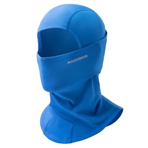 Image of ROCKBROS Ski Mask Cycling Balaclava Windproof Thermal Neck Gaiter Soft Full Face Masks Polar Fleece Headwear for Autumn Winter Skating Skiing Running Cycling Motorcycling Blue