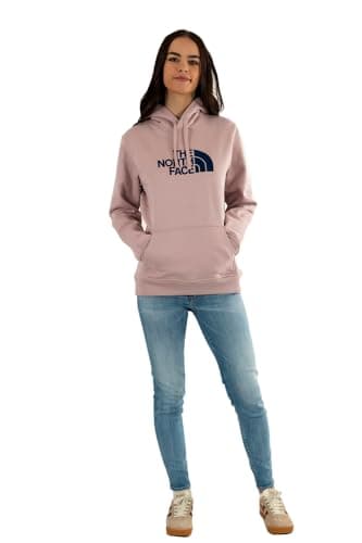 Image of The North Face Women's Drew Peak Pullover Hooded Sweatshirt, Metal Pink/Estate Blue, L