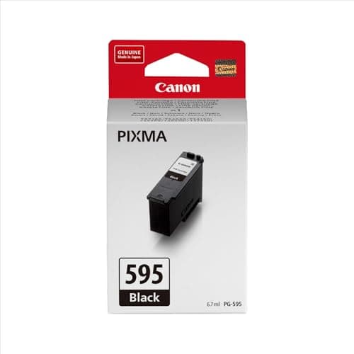 Image of Canon Ink - PG-595 Genuine Printer Ink Cartridge - Prints Up to 180 A4 Pages (1 x Black Cartridge) - Compatible with PIXMA TS Printers